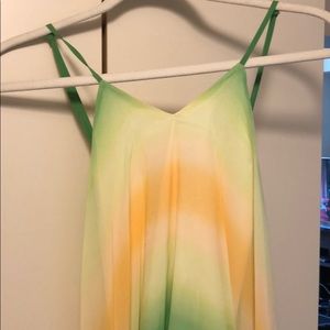 High and low ombré razor back tank by Allen B